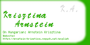 krisztina arnstein business card